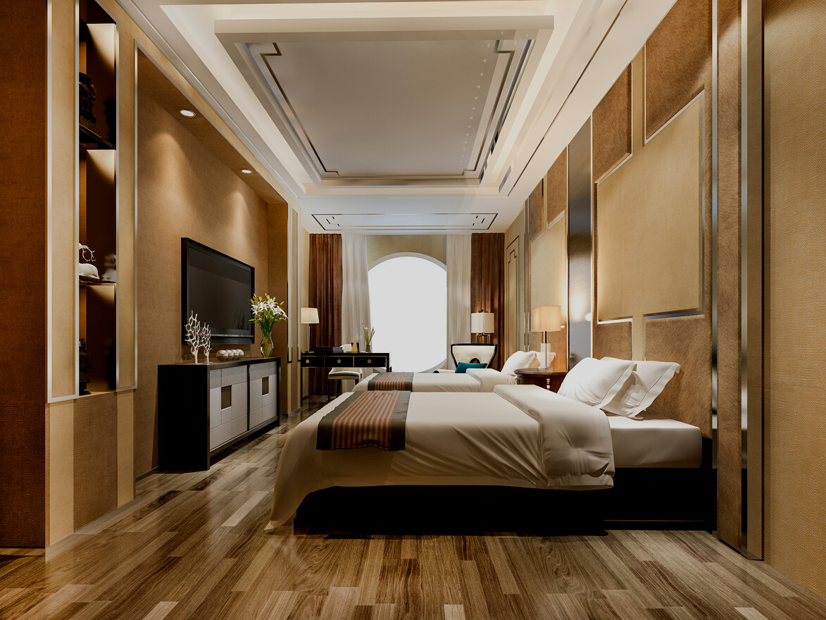 Modern Bedroom Suite 3D Render